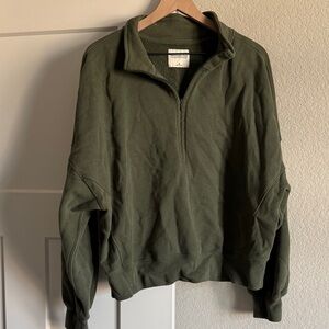 Abercrombie & Fitch Sage Green Soft 1/4 Zip NWOT